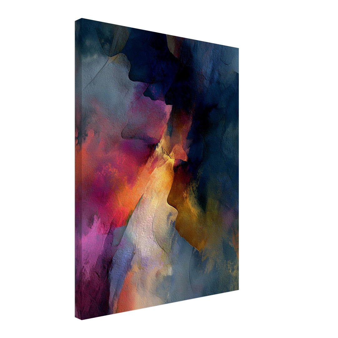 Leuchtende organische Farbtexturen Leinwandbild abstrakt – Leinwand auf Holzrahmen – Ansicht 2