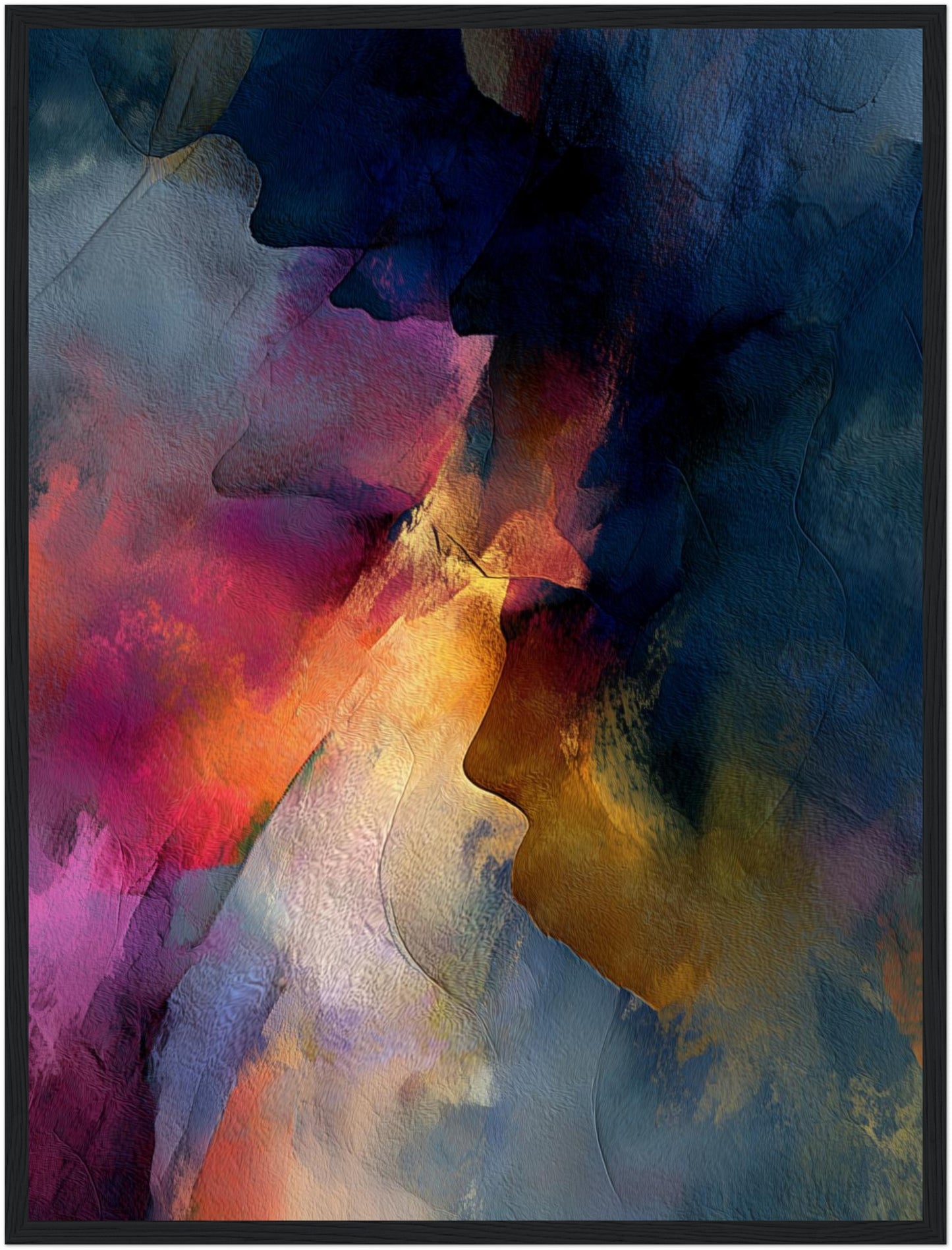 Leuchtende organische Farbtexturen Poster