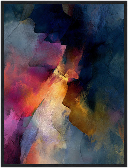 Leuchtende organische Farbtexturen Poster