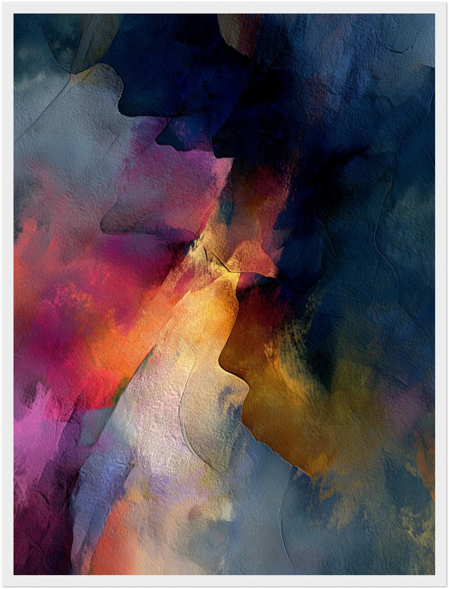 Leuchtende organische Farbtexturen Poster