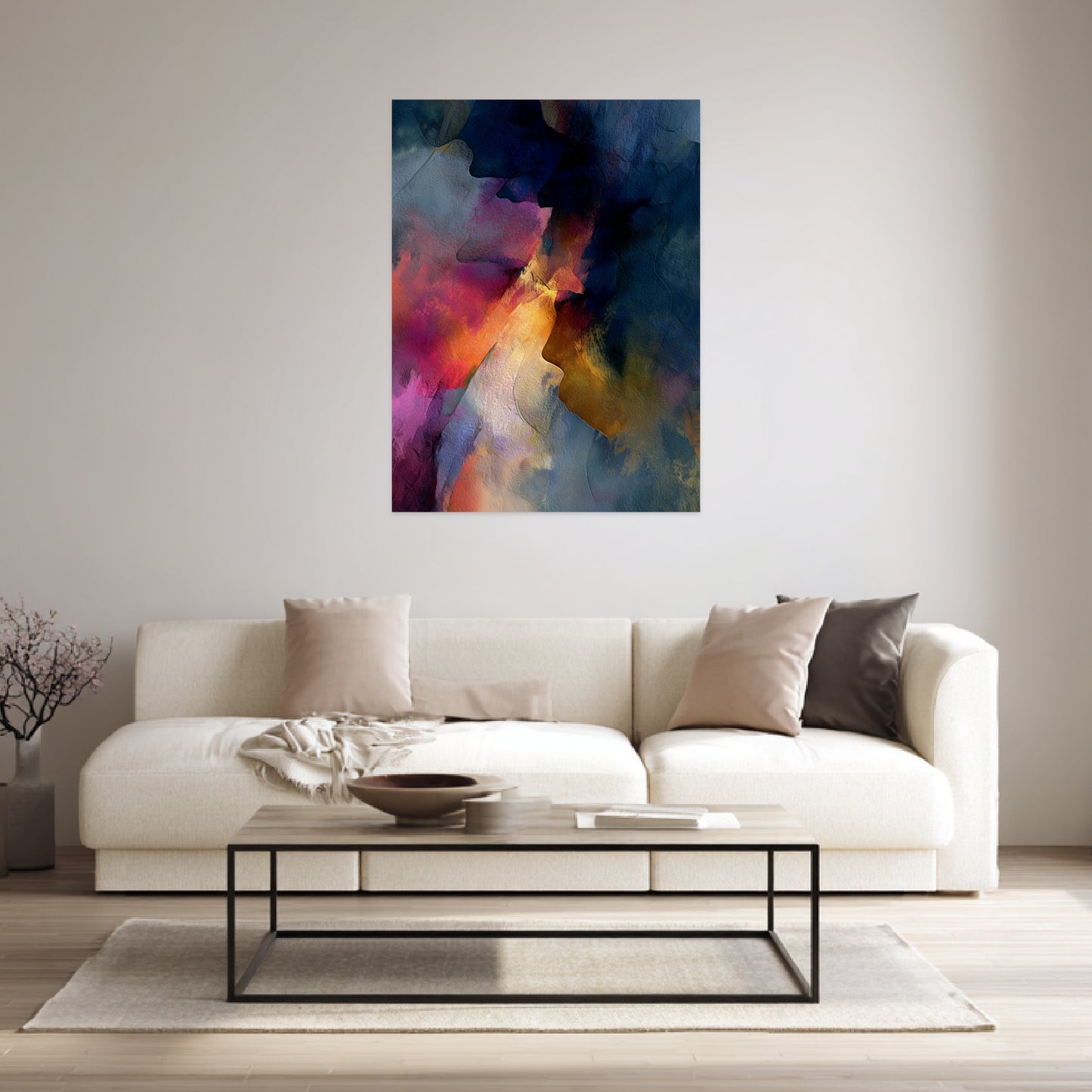 Leuchtende organische Farbtexturen Poster