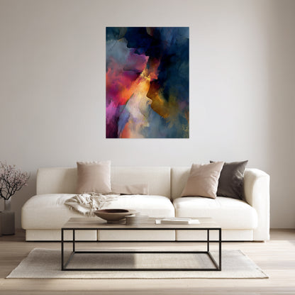 Leuchtende organische Farbtexturen Poster