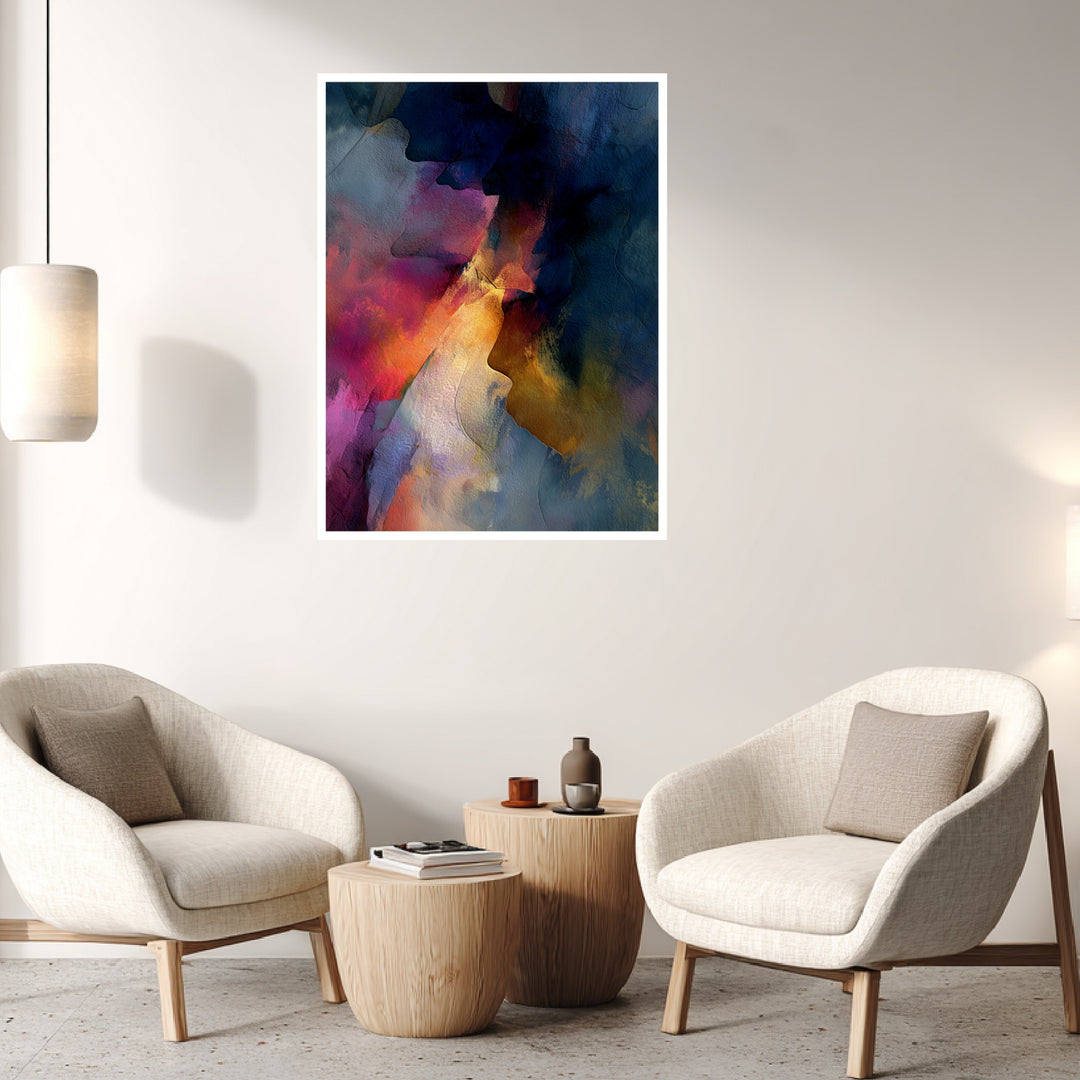 Leuchtende organische Farbtexturen Poster abstrakt – mattes Kunstdruck-Papier – Ansicht 4