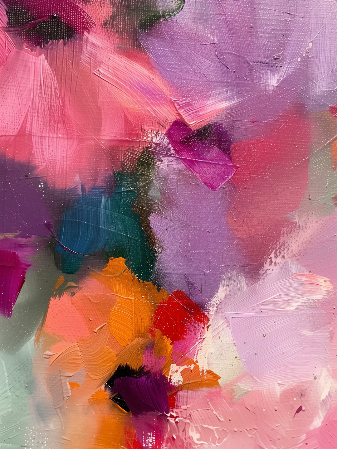 Abstrakte Blumen abstrakt – Wandkunst