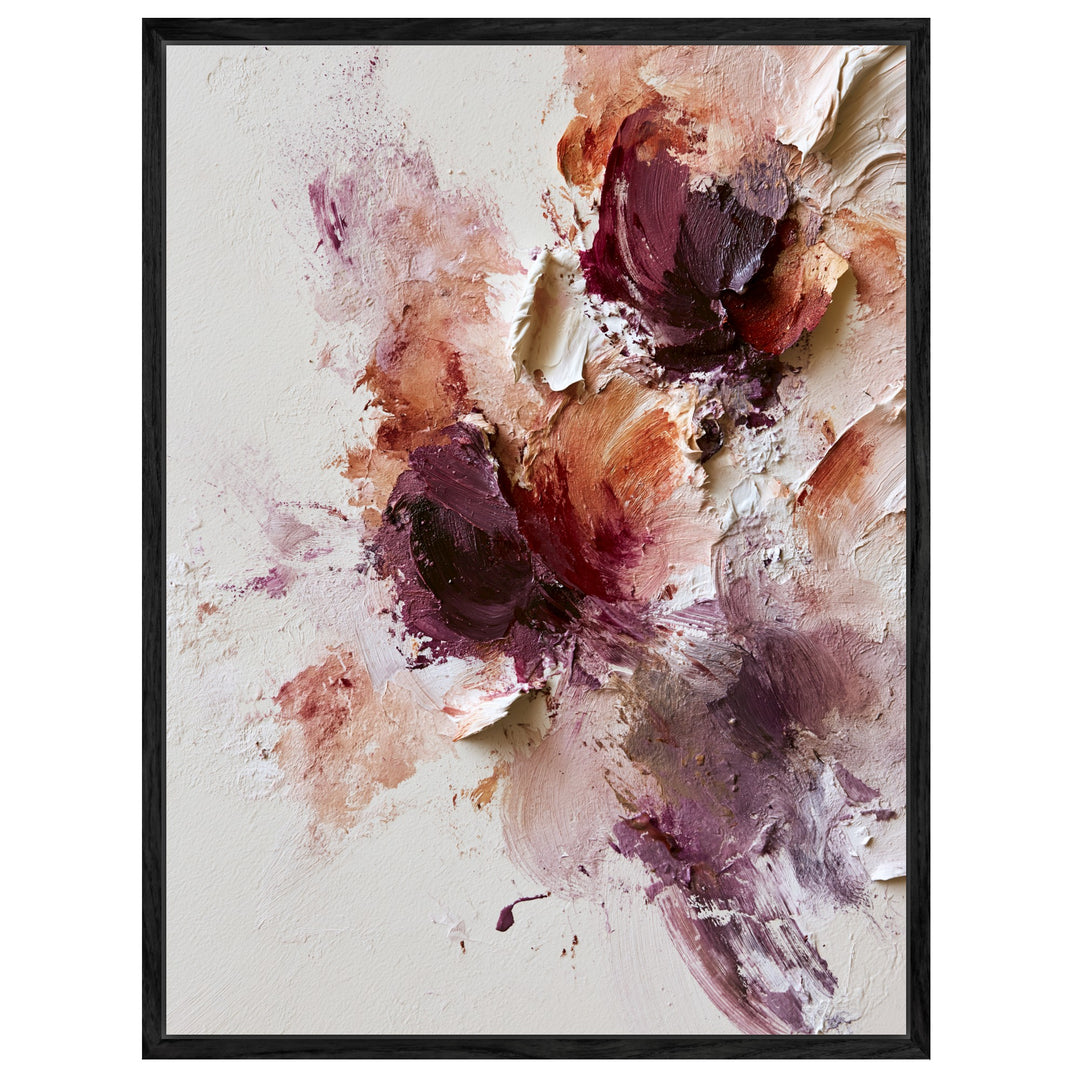 Blüten in Bordeaux Leinwandbild – Leinwandbild