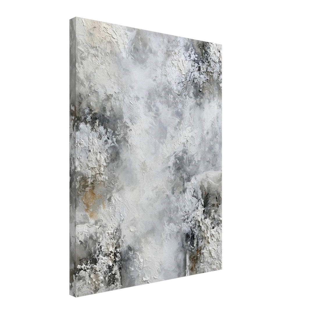 Stiller Winterhauch Leinwandbild – Schräge Ansicht – Produktfoto