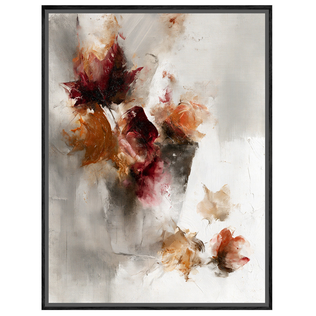 Herbstblumen Ölgemälde Leinwandbild – Leinwandbild