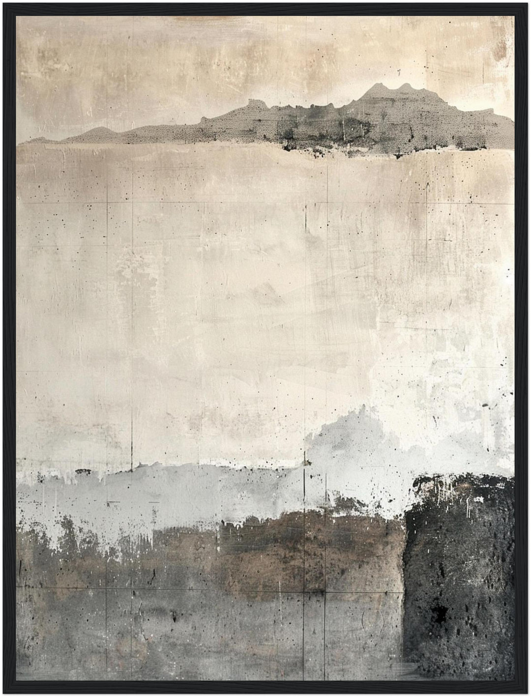Abstrakte Landschaft grau Poster abstrakt – mattes Kunstdruck-Papier – Ansicht 5