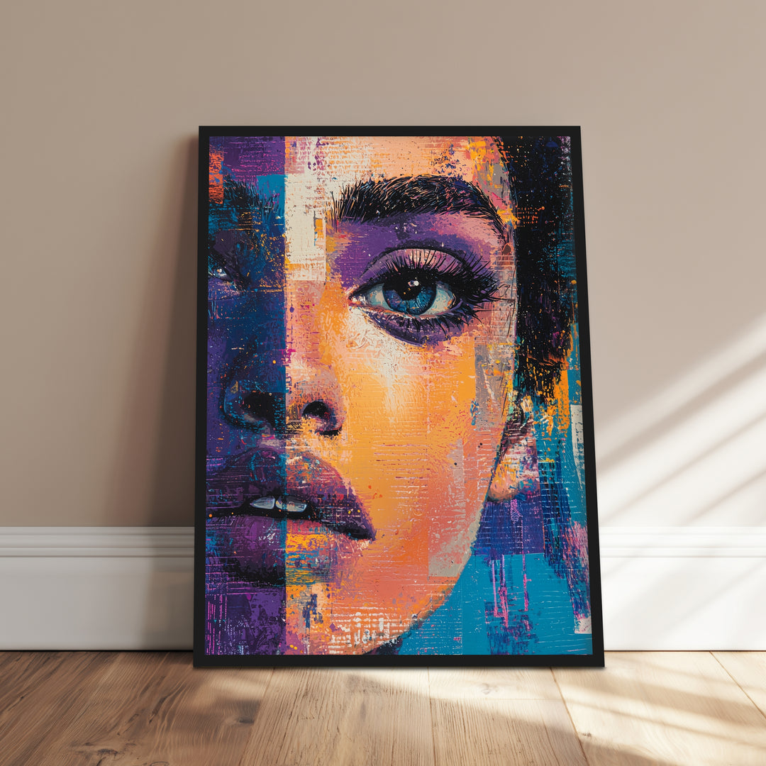 Abstraktes Frauenportrait Poster Pop Art – mattes Kunstdruck-Papier – Ansicht 2
