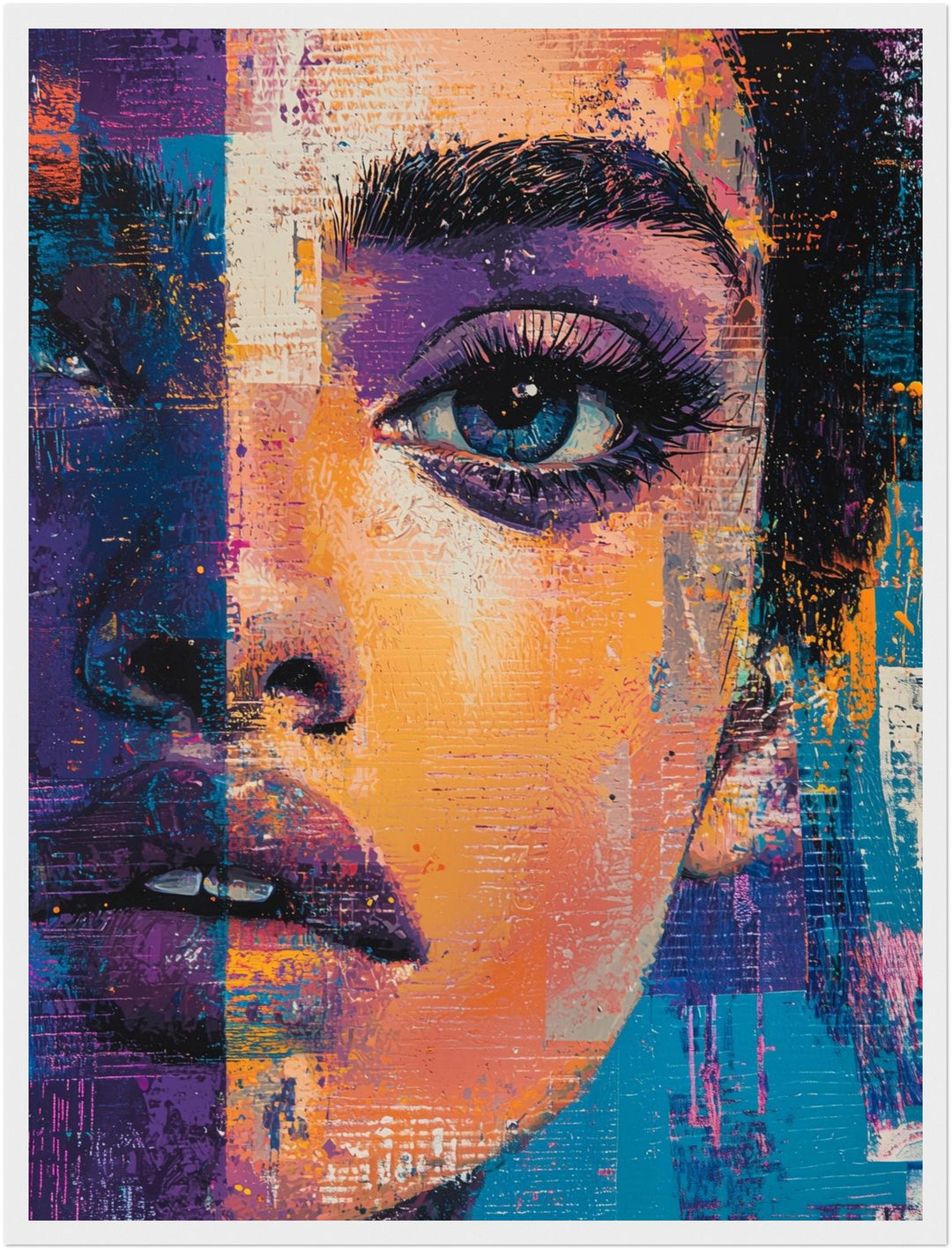 Abstraktes Frauenportrait Poster Pop Art – mattes Kunstdruck-Papier – Ansicht 6