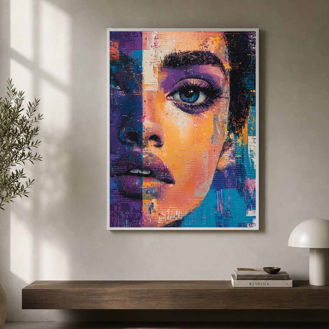Abstraktes Frauenportrait Poster Pop Art – mattes Kunstdruck-Papier – Ansicht 4