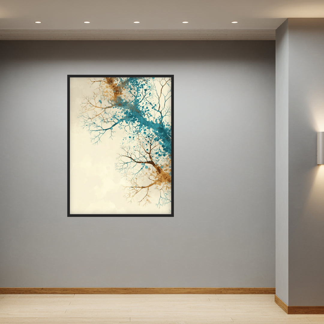 Aquarellartige Baumäste Poster abstrakt – mattes Kunstdruck-Papier – Ansicht 3