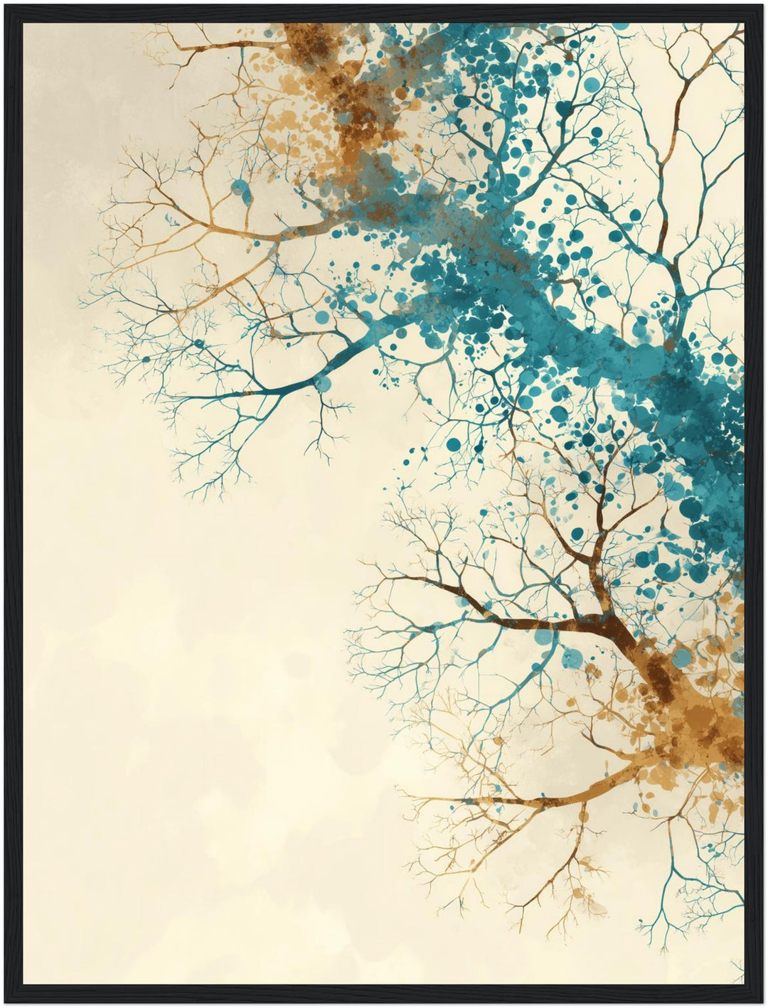 Aquarellartige Baumäste Poster abstrakt – mattes Kunstdruck-Papier – Ansicht 5
