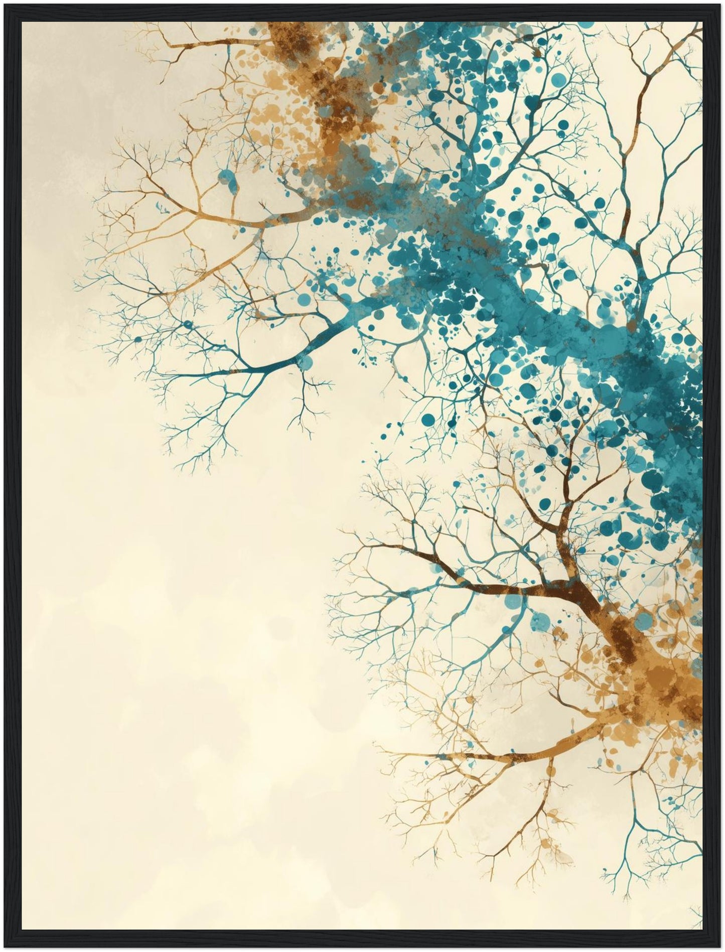 Aquarellartige Baumäste Poster