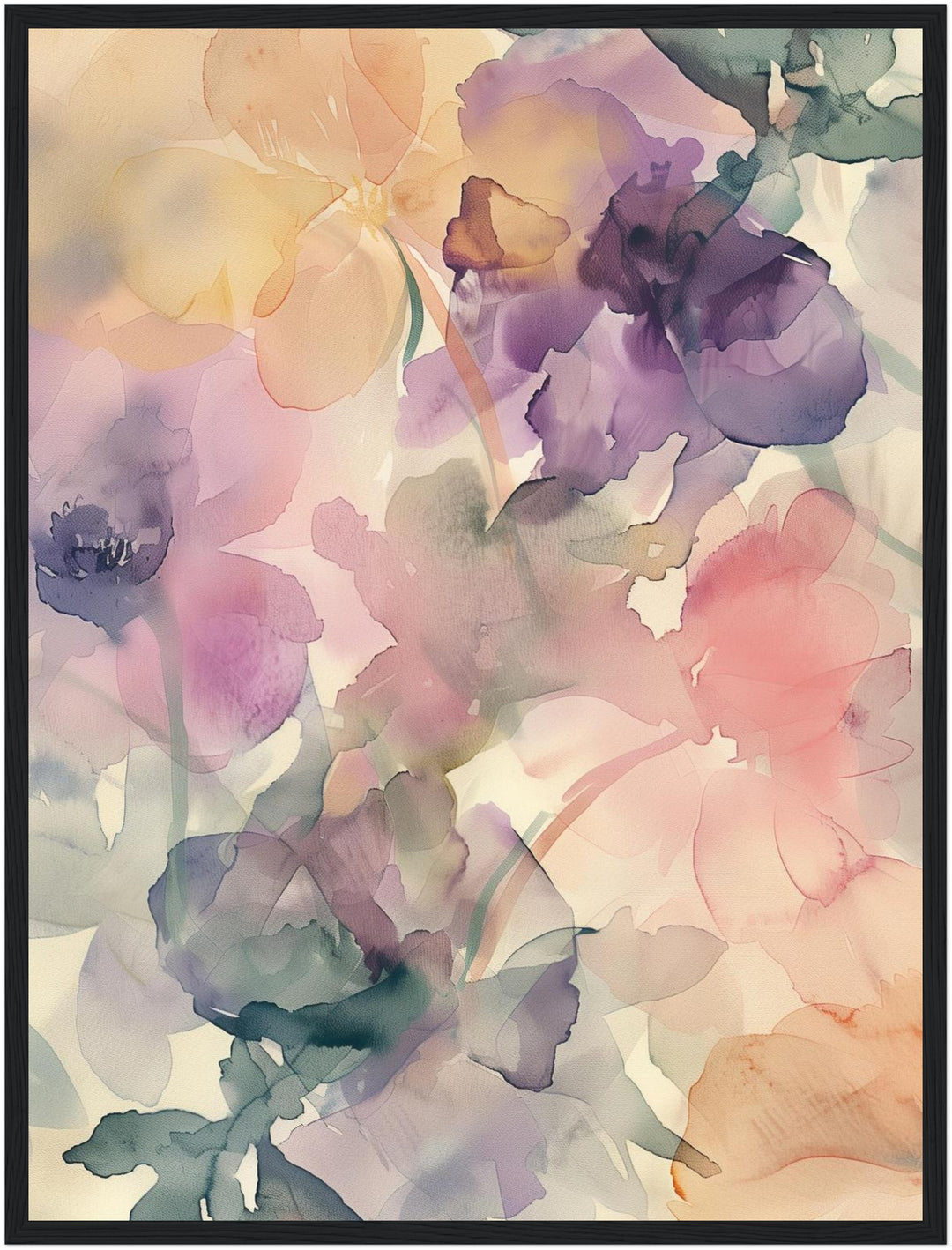 Sanfte Blütenpoesie Poster abstrakt – mattes Kunstdruck-Papier – Ansicht 5