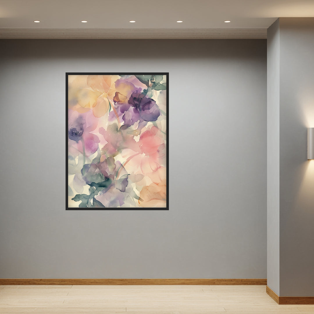 Sanfte Blütenpoesie Poster abstrakt – mattes Kunstdruck-Papier – Ansicht 2