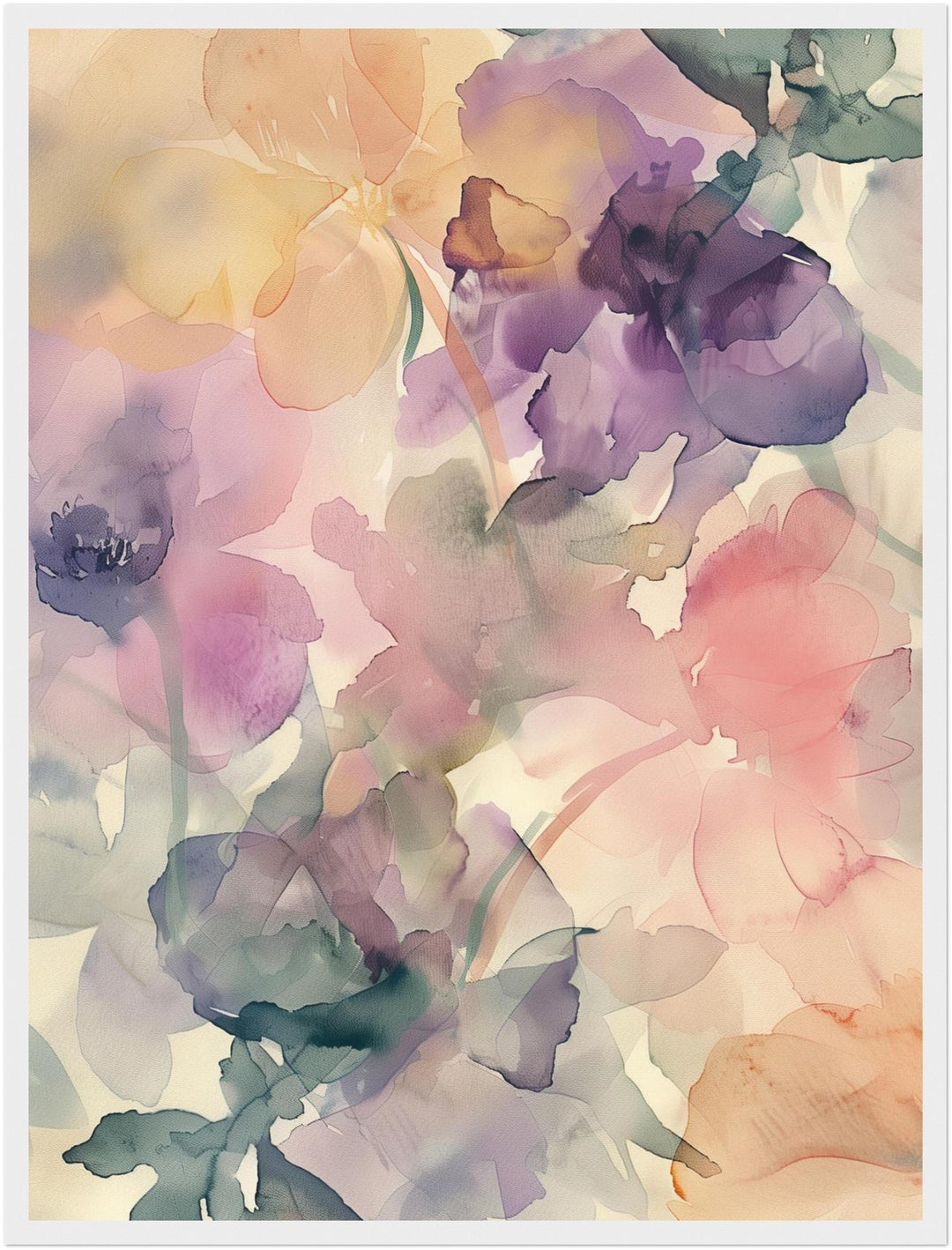 Sanfte Blütenpoesie Poster abstrakt – mattes Kunstdruck-Papier – Ansicht 6