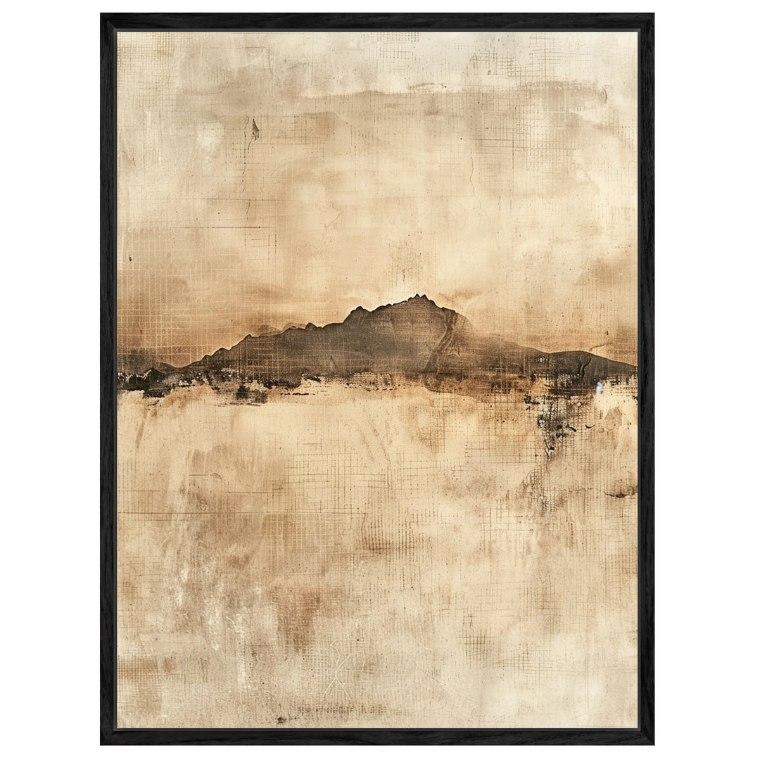 Bergsilhouette in Sepia Leinwandbild abstrakt – Leinwand auf Holzrahmen – Ansicht 4