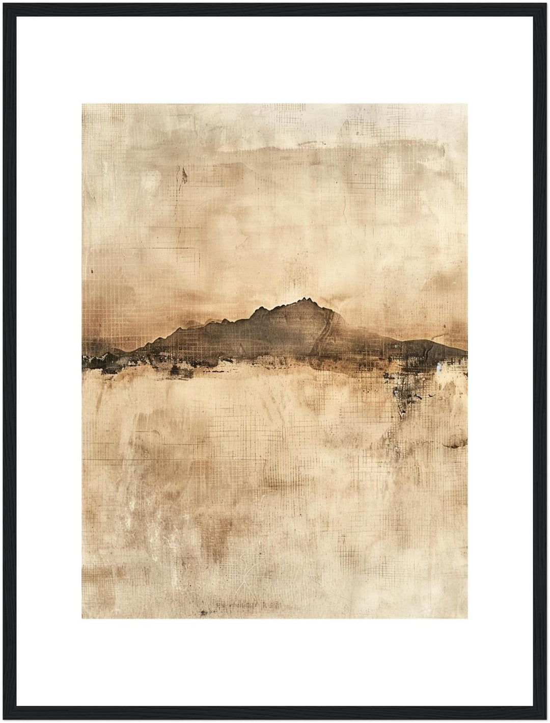 Bergsilhouette in Sepia Poster abstrakt – mattes Kunstdruck-Papier – Ansicht 5