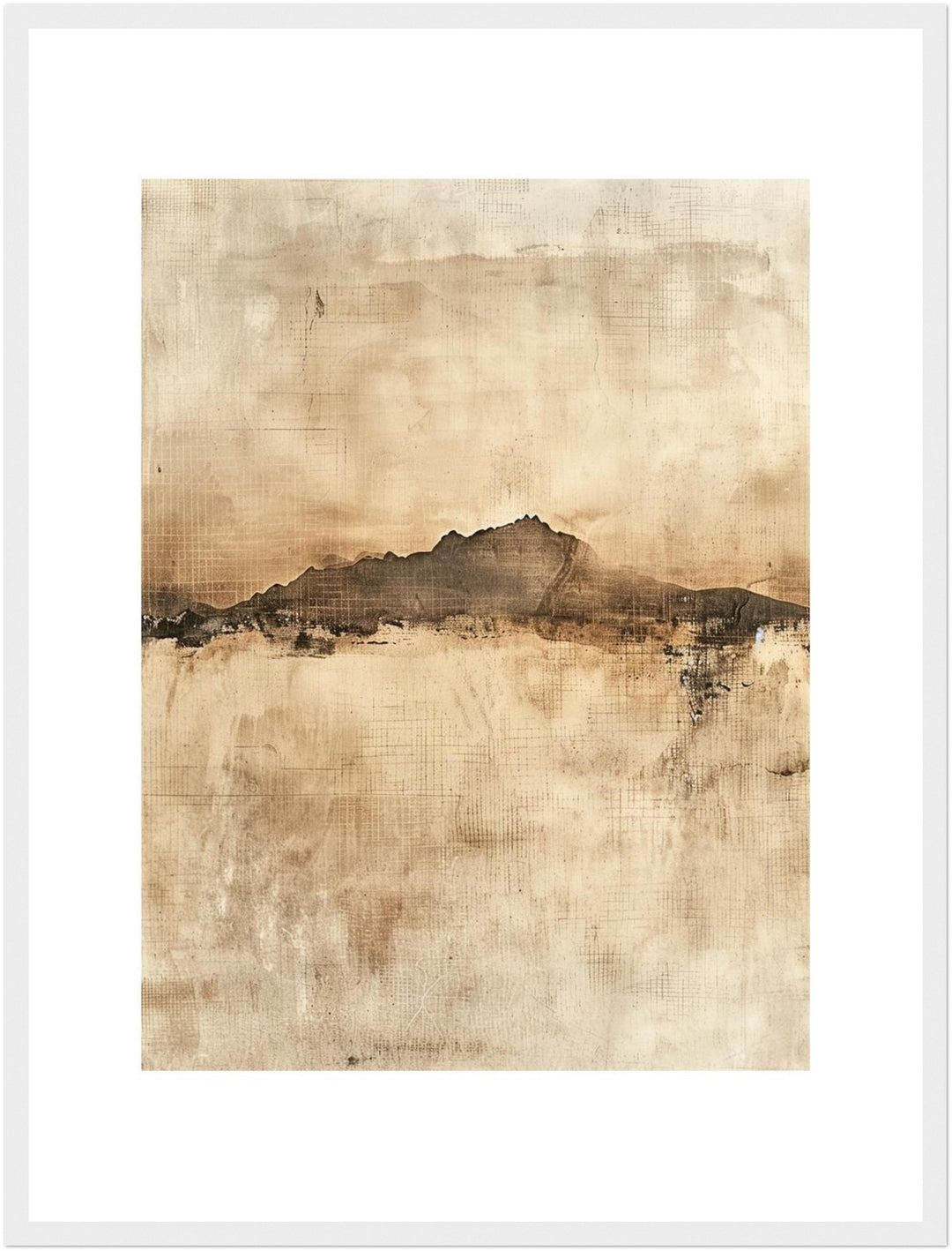 Bergsilhouette in Sepia Poster abstrakt – mattes Kunstdruck-Papier – Ansicht 6
