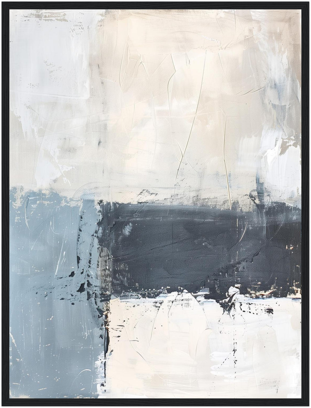 Blau Beige Poster abstrakt – mattes Kunstdruck-Papier – Ansicht 5