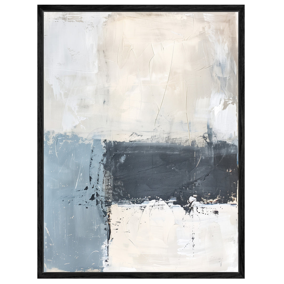 Blau Beige Poster abstrakt – mattes Kunstdruck-Papier – Ansicht 4