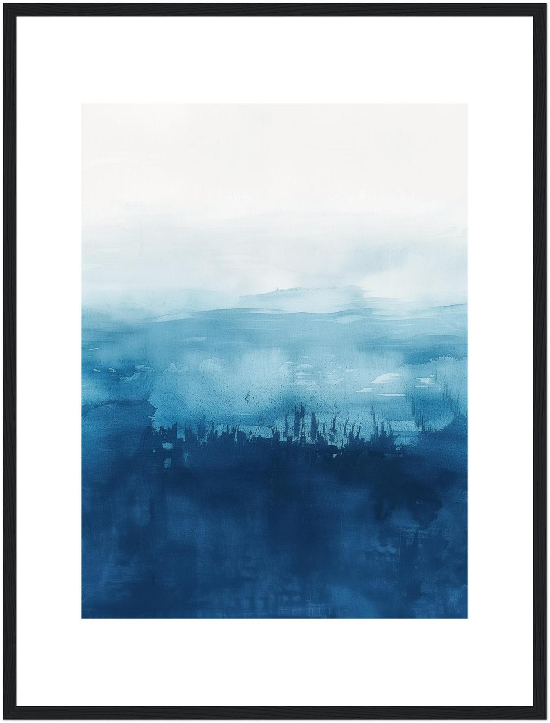 Blaues Meer Aquarell Poster abstrakt – mattes Kunstdruck-Papier – Ansicht 5