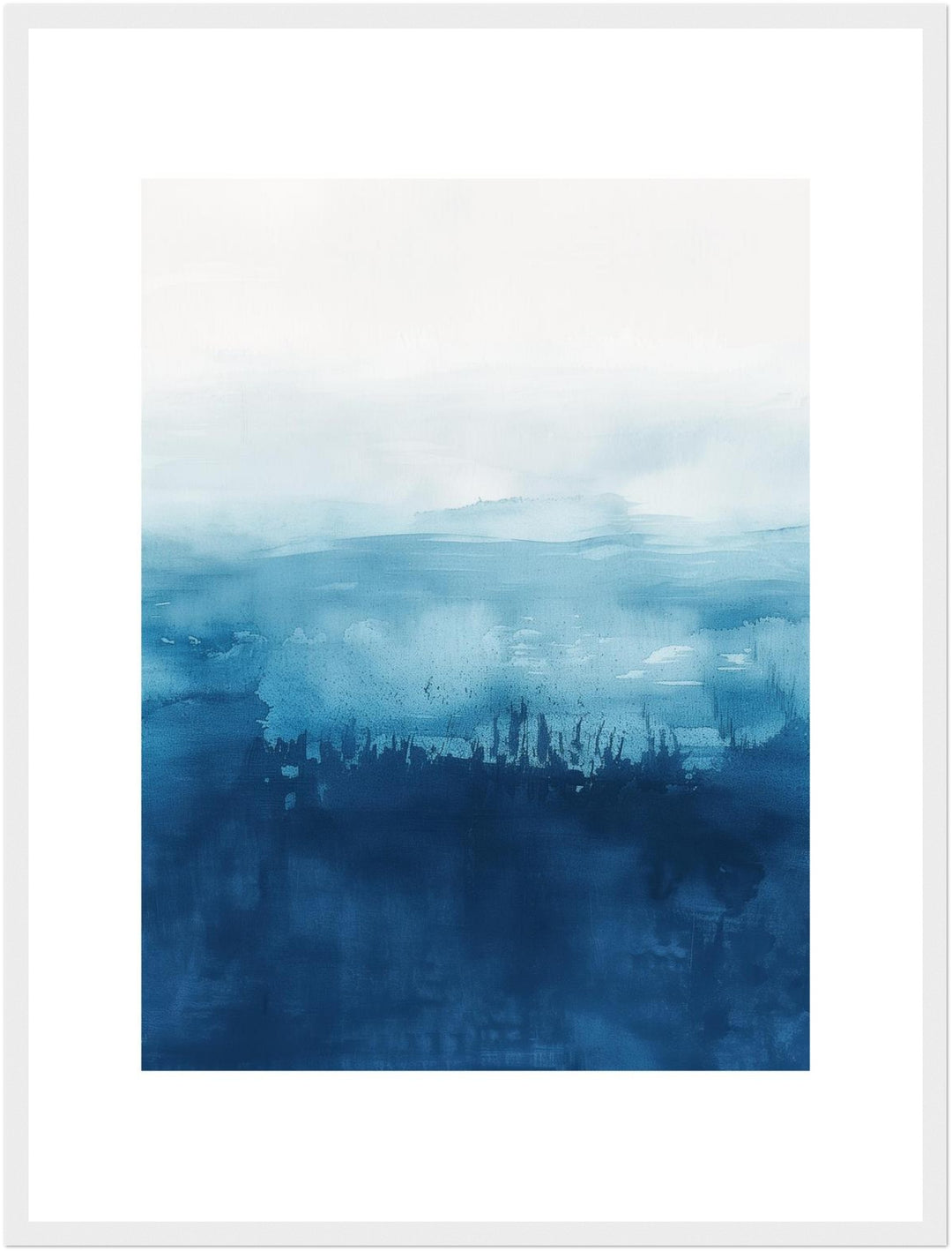 Blaues Meer Aquarell Poster abstrakt – mattes Kunstdruck-Papier – Ansicht 6