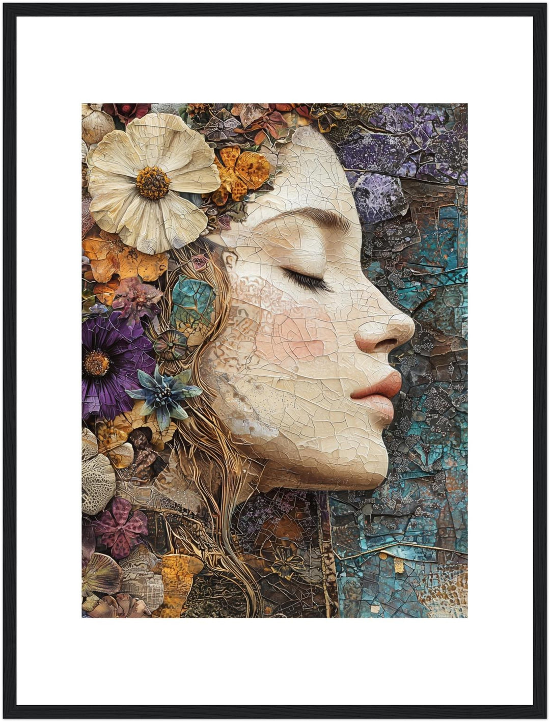 Blumenfrau Mosaik Poster spirituell – mattes Kunstdruck-Papier – Ansicht 5