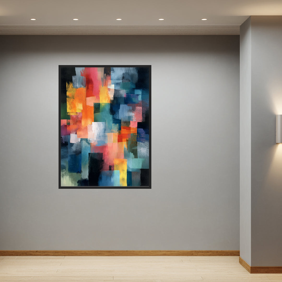 Bunte Pinselstriche Poster abstrakt – mattes Kunstdruck-Papier – Ansicht 4