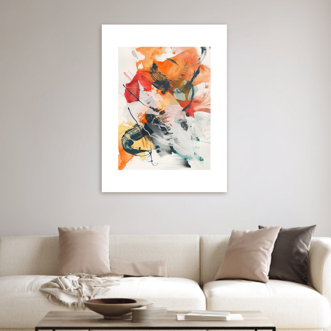 Bunte Pinselstriche Poster abstrakt – mattes Kunstdruck-Papier – Ansicht 3