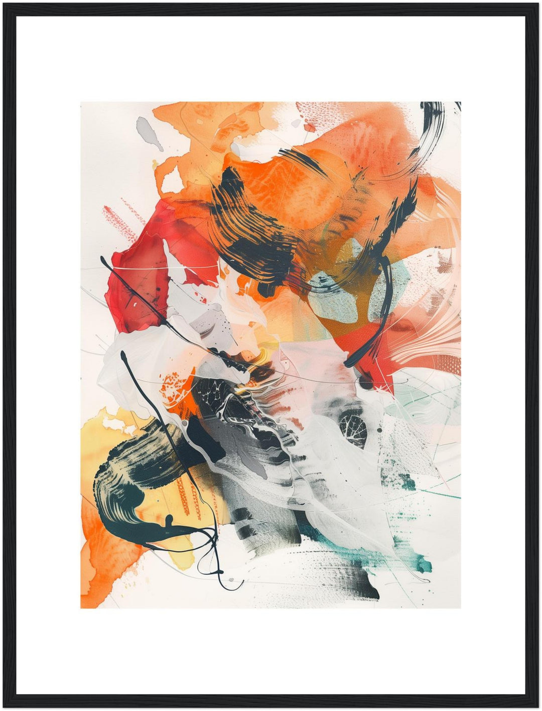 Bunte Pinselstriche Poster abstrakt – mattes Kunstdruck-Papier – Ansicht 5