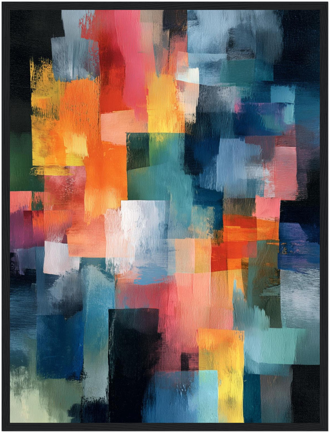 Bunte Pinselstriche Poster abstrakt – mattes Kunstdruck-Papier – Ansicht 6