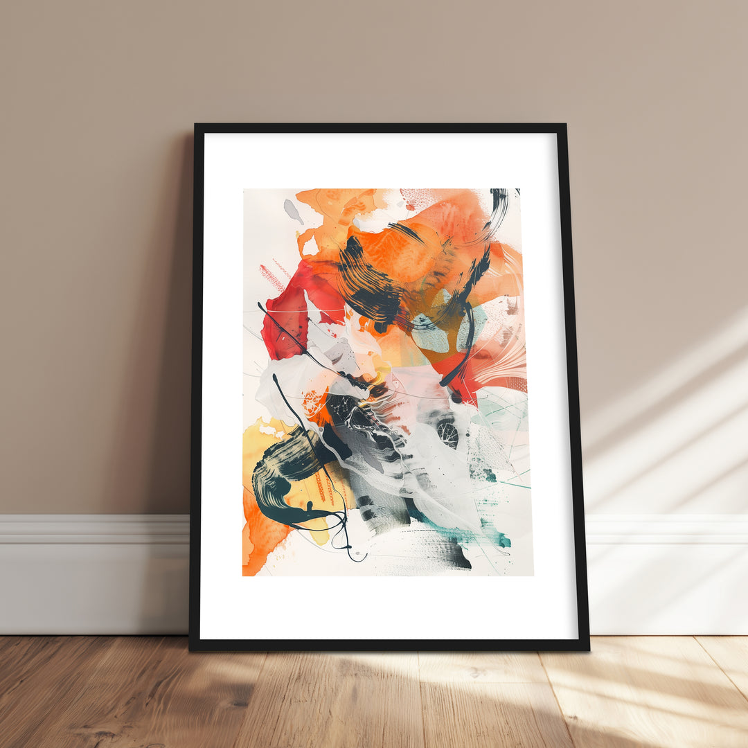 Bunte Pinselstriche Poster abstrakt – mattes Kunstdruck-Papier – Ansicht 2