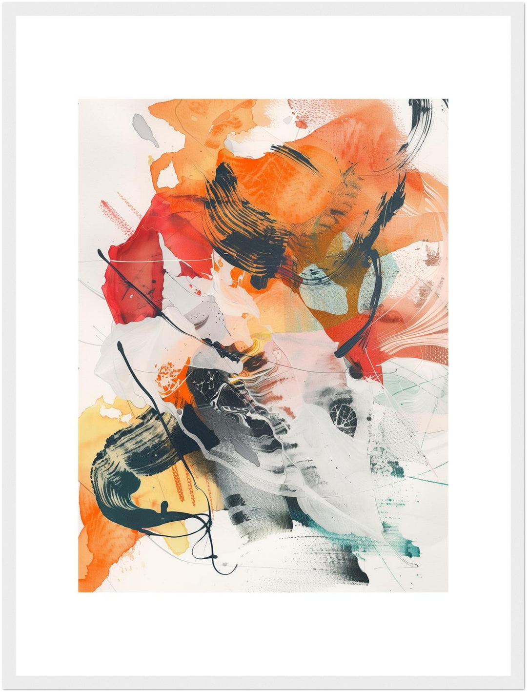 Bunte Pinselstriche Poster abstrakt – mattes Kunstdruck-Papier – Ansicht 6