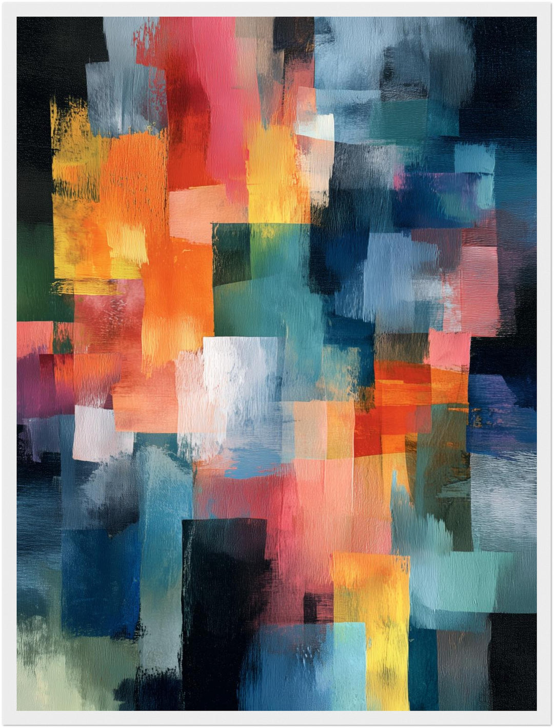 Bunte Pinselstriche Poster abstrakt – mattes Kunstdruck-Papier – Ansicht 5