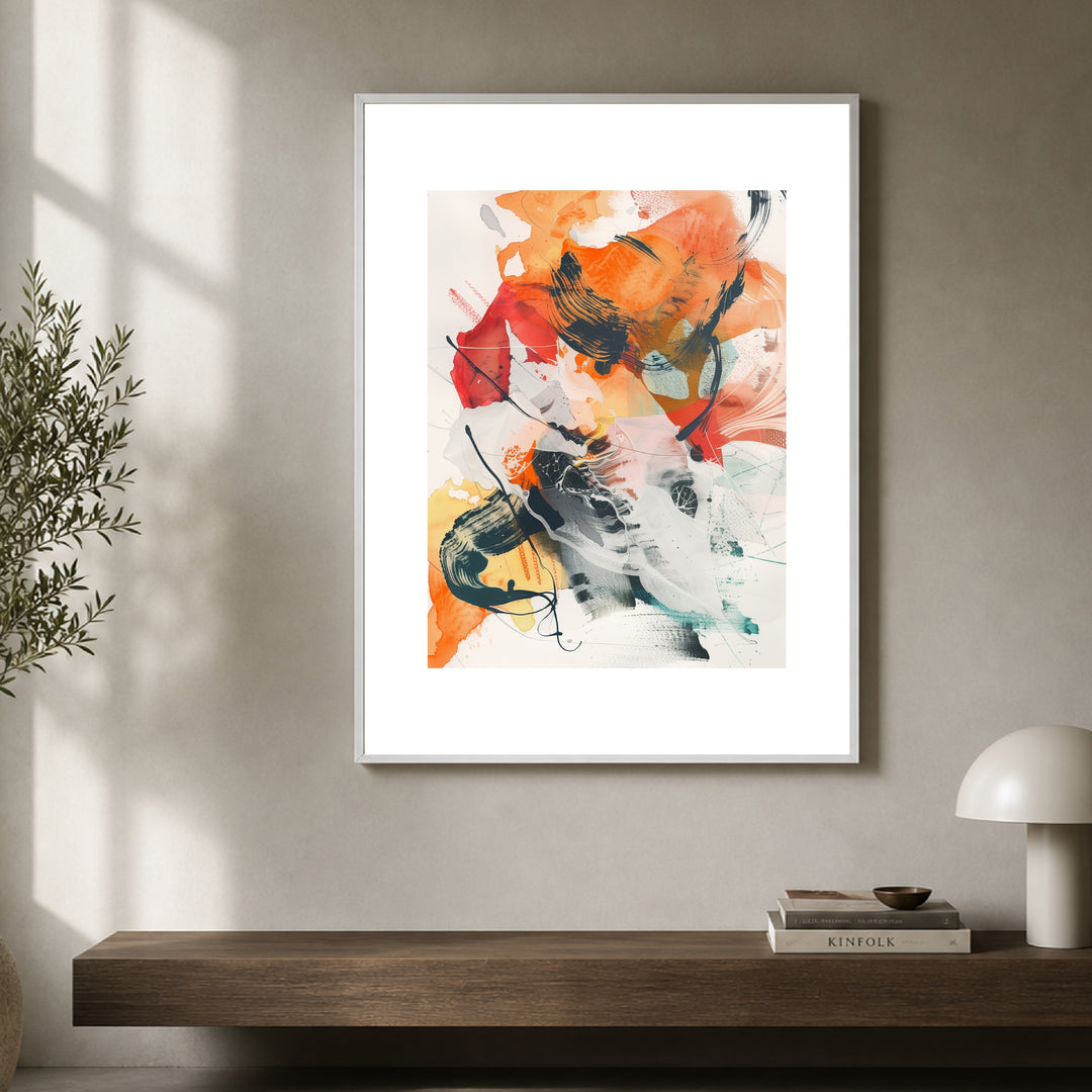 Bunte Pinselstriche Poster abstrakt – mattes Kunstdruck-Papier – Ansicht 4