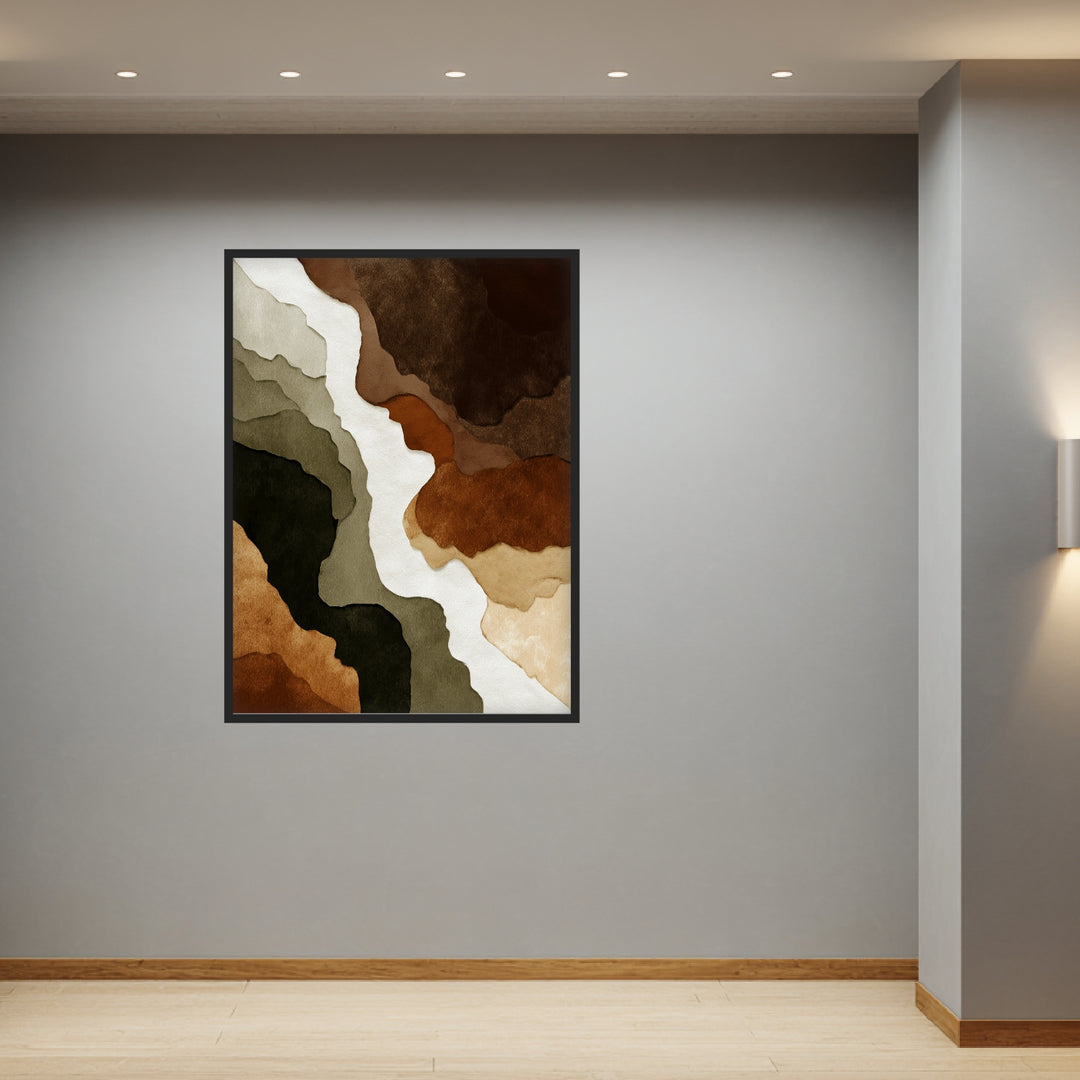 Erdton Schichten Poster abstrakt – mattes Kunstdruck-Papier – Ansicht 4