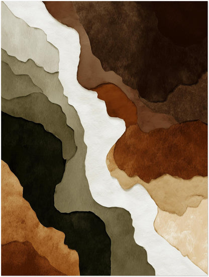 Erdton Schichten Leinwandbild