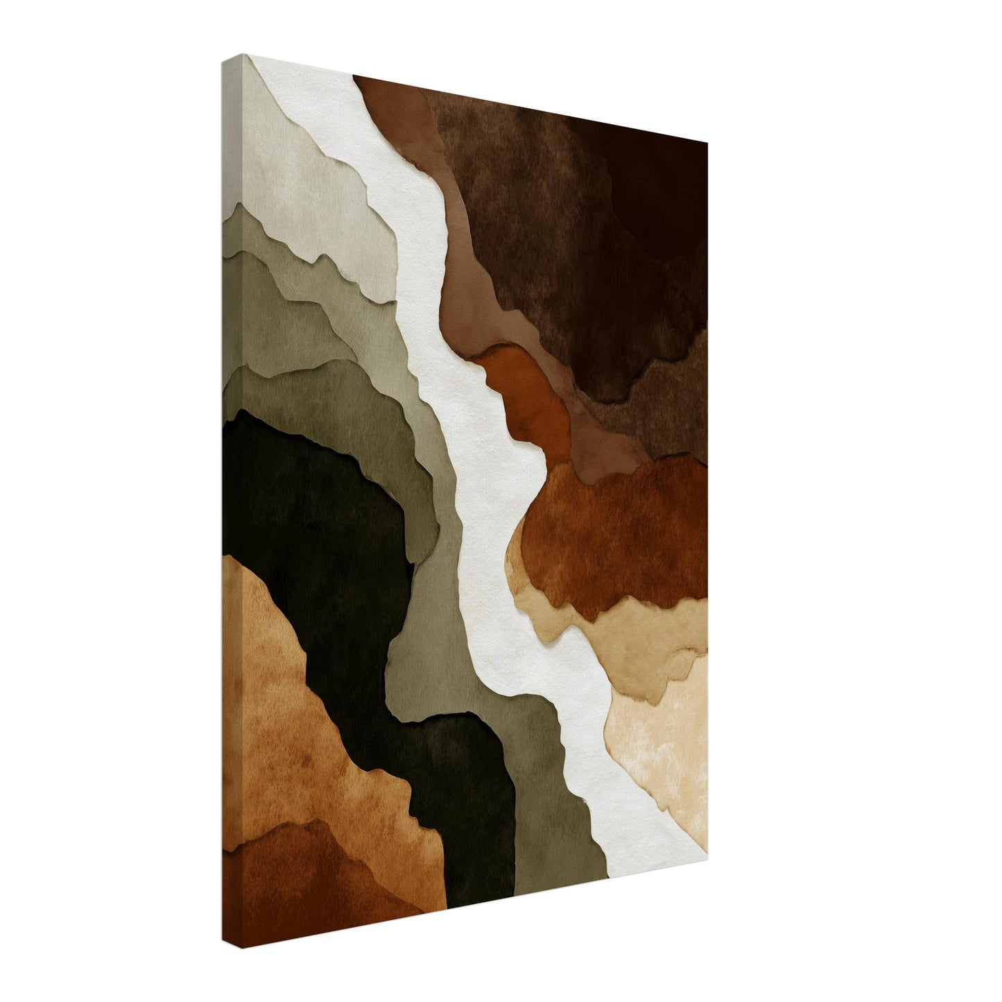 Erdton Schichten Leinwandbild