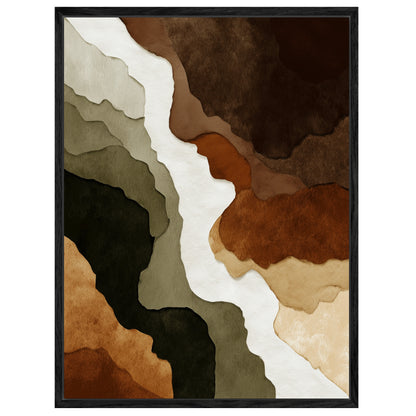 Erdton Schichten Leinwandbild