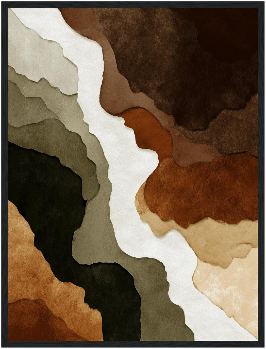 Erdton Schichten Poster abstrakt – mattes Kunstdruck-Papier – Ansicht 5