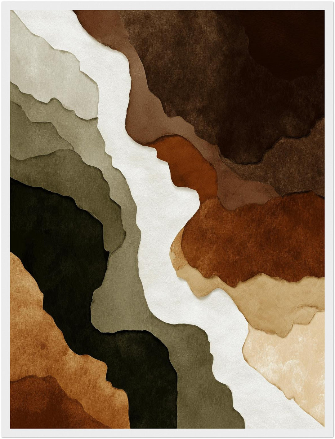 Erdton Schichten Poster abstrakt – mattes Kunstdruck-Papier – Ansicht 6