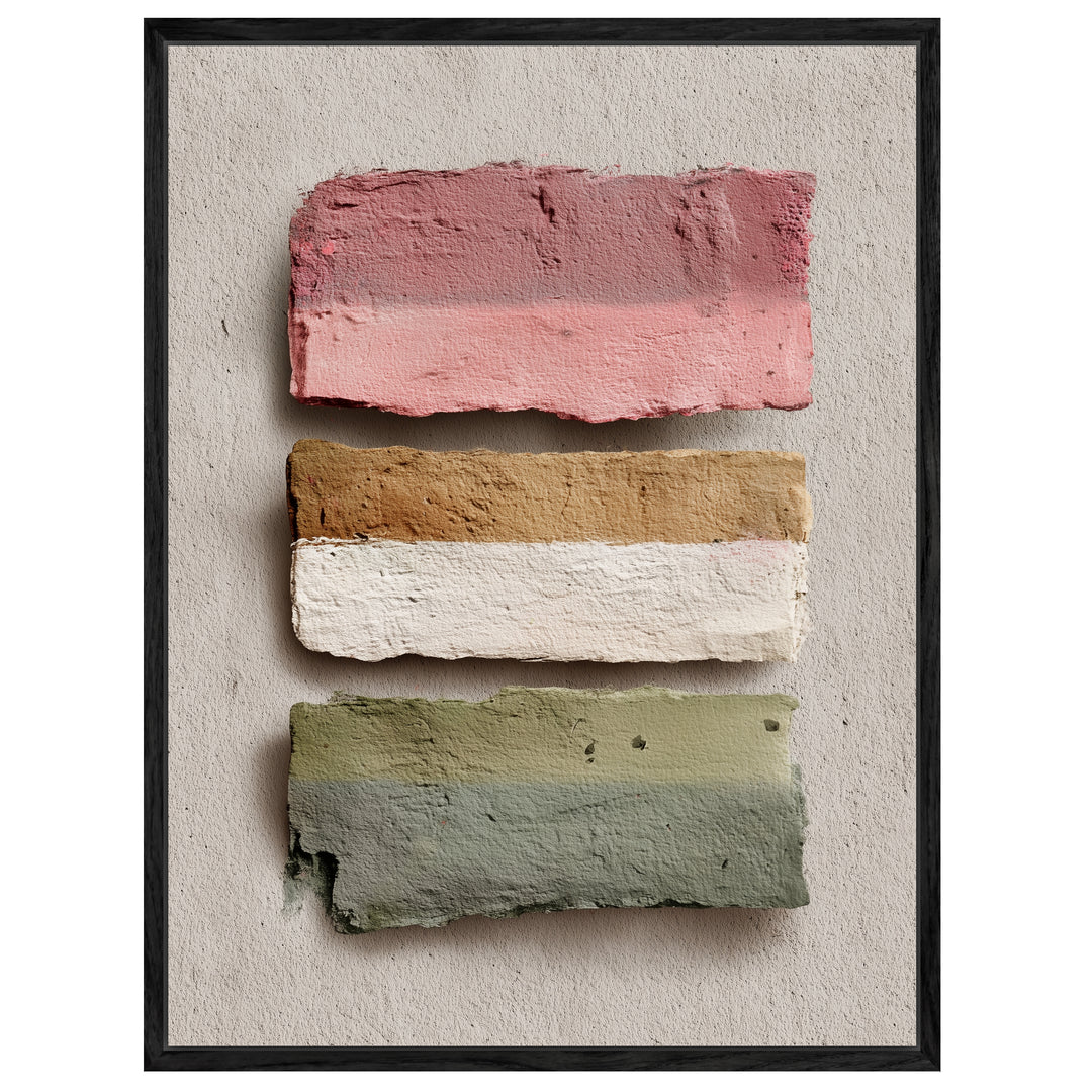 Farbpalette Textur Leinwand abstrakt – Leinwand auf Holzrahmen – Ansicht 4