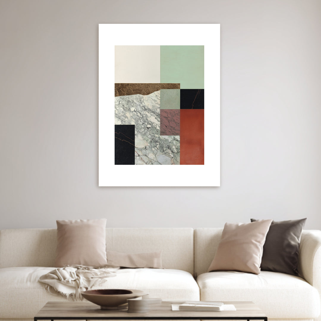 Marmor Geometrie Poster abstrakt – mattes Kunstdruck-Papier – Ansicht 3