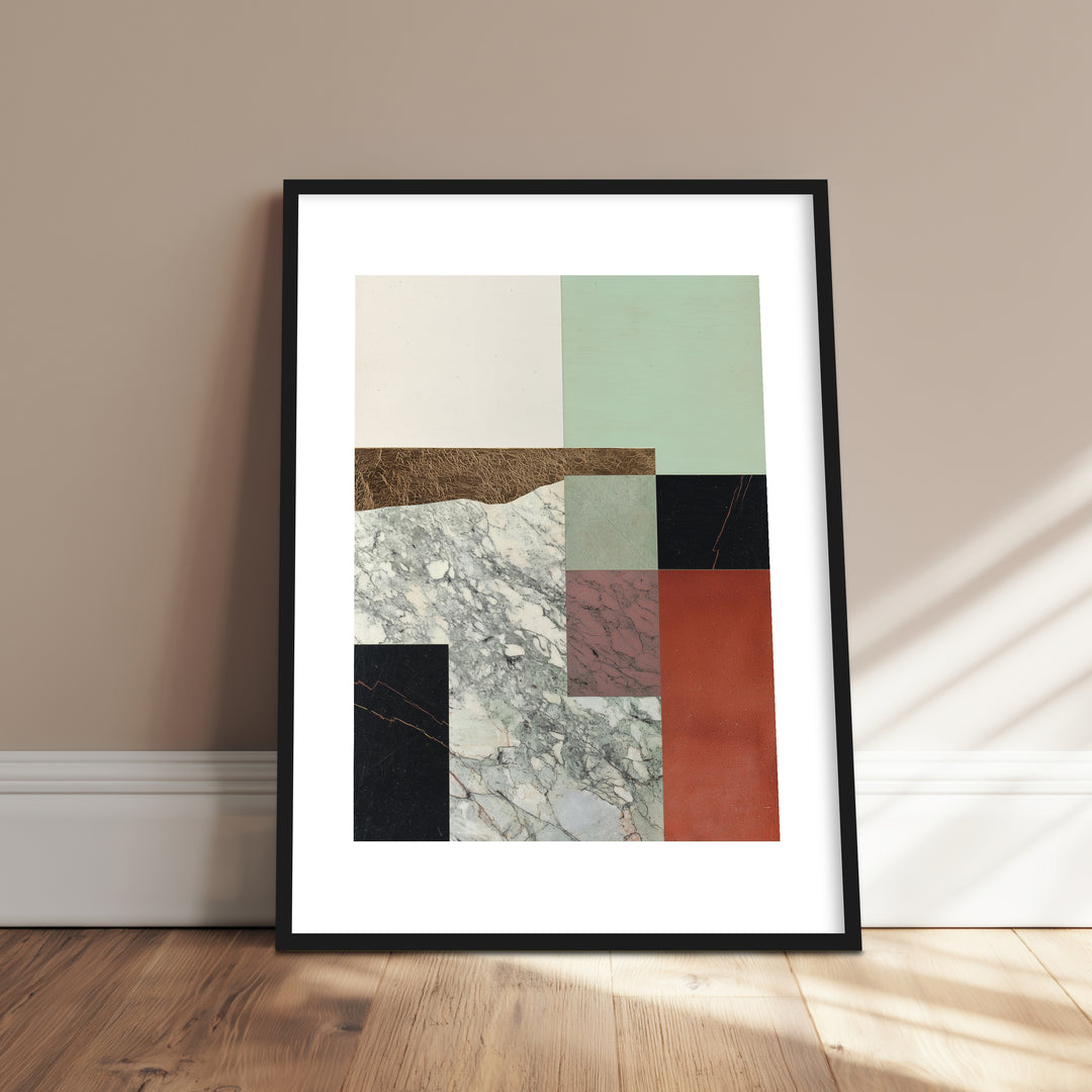 Marmor Geometrie Poster abstrakt – mattes Kunstdruck-Papier – Ansicht 2