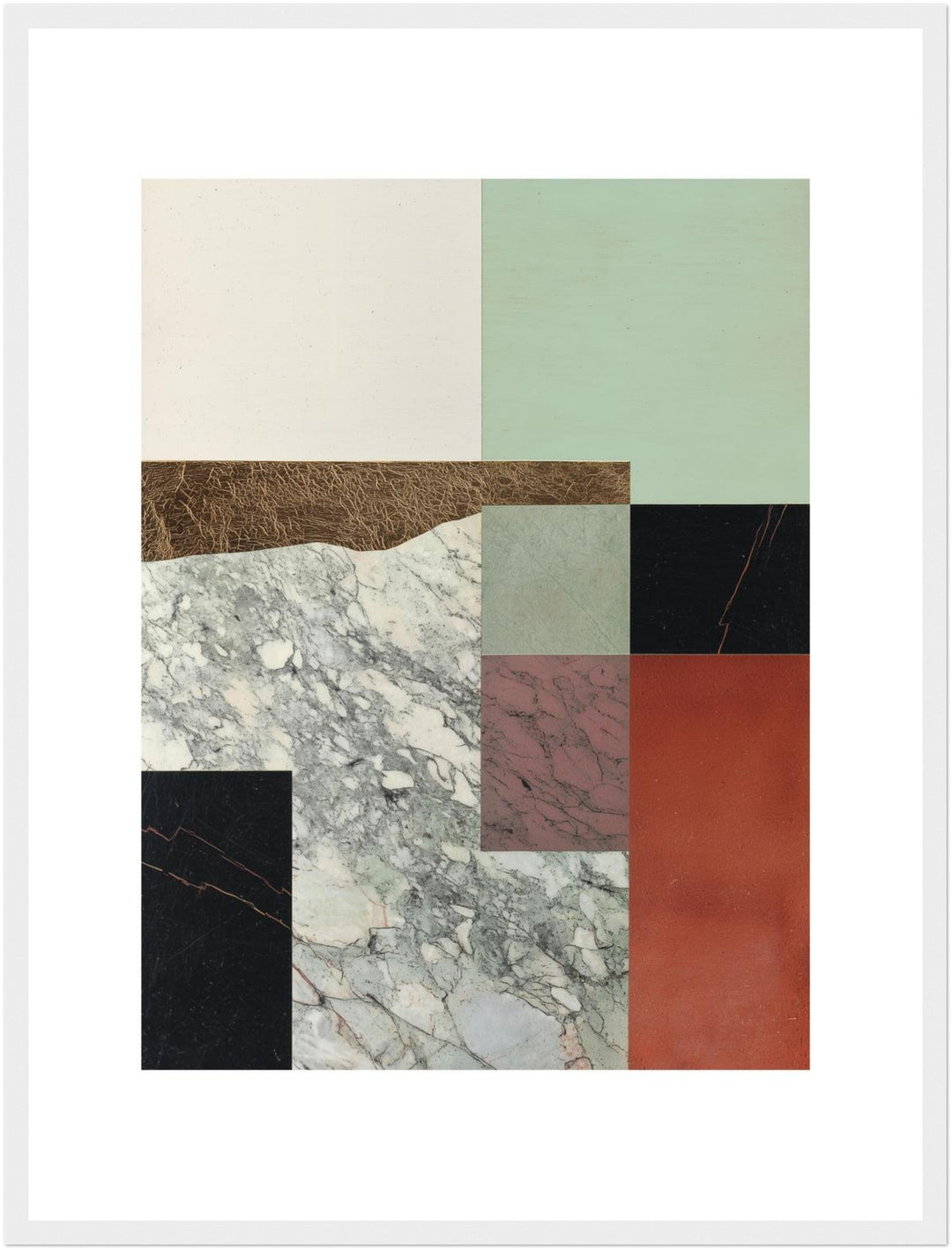 Marmor Geometrie Poster abstrakt – mattes Kunstdruck-Papier – Ansicht 6