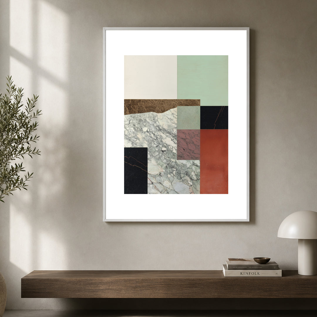 Marmor Geometrie Poster abstrakt – mattes Kunstdruck-Papier – Ansicht 4