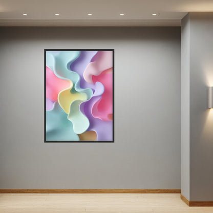 Pastellfarbene Geschwungene Formen Poster