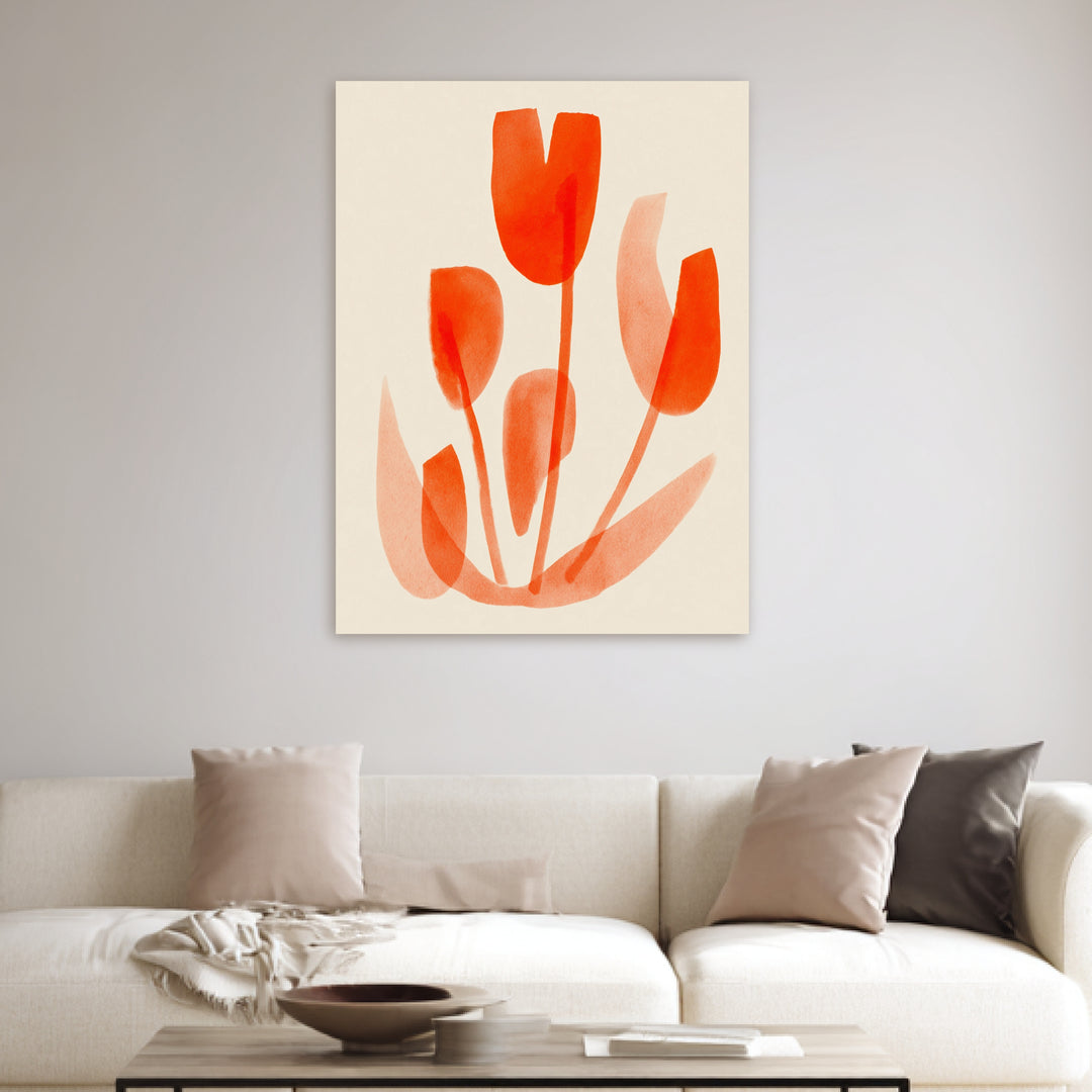 Tangerine Tulpen Poster – Ohne Rahmen – Produktfoto